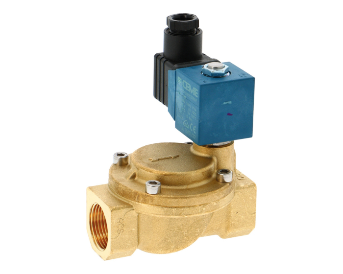 Brass solenoid valve ESM 87 servo-assisted normally open - ACS